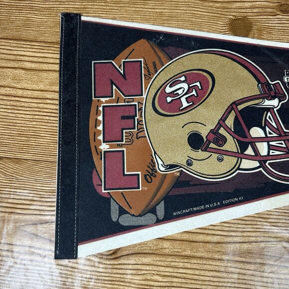 Vintage San Francisco 49ERS Felt Pennant WinCraft Sports Edition #3 NFL Football - Picture 2 of 13